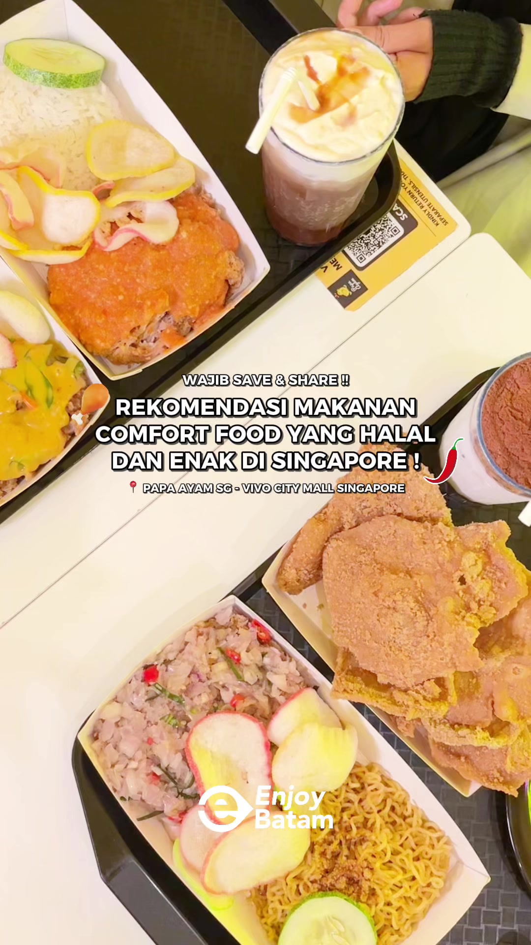 @papaayam_sg Menjelang libur akhir tahun, kalau mau berkunjung ke Singapore, makannya di Papa Ayam. 
Harga terjangkau, dijamin halal, dan enak. 😍😍 

PROMO: discount code  ENJOYBATAM10 untuk dapetin 
