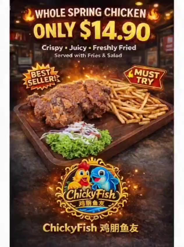 Come hurry Whole Spring Chicken at only $14.90 #chickyfish 