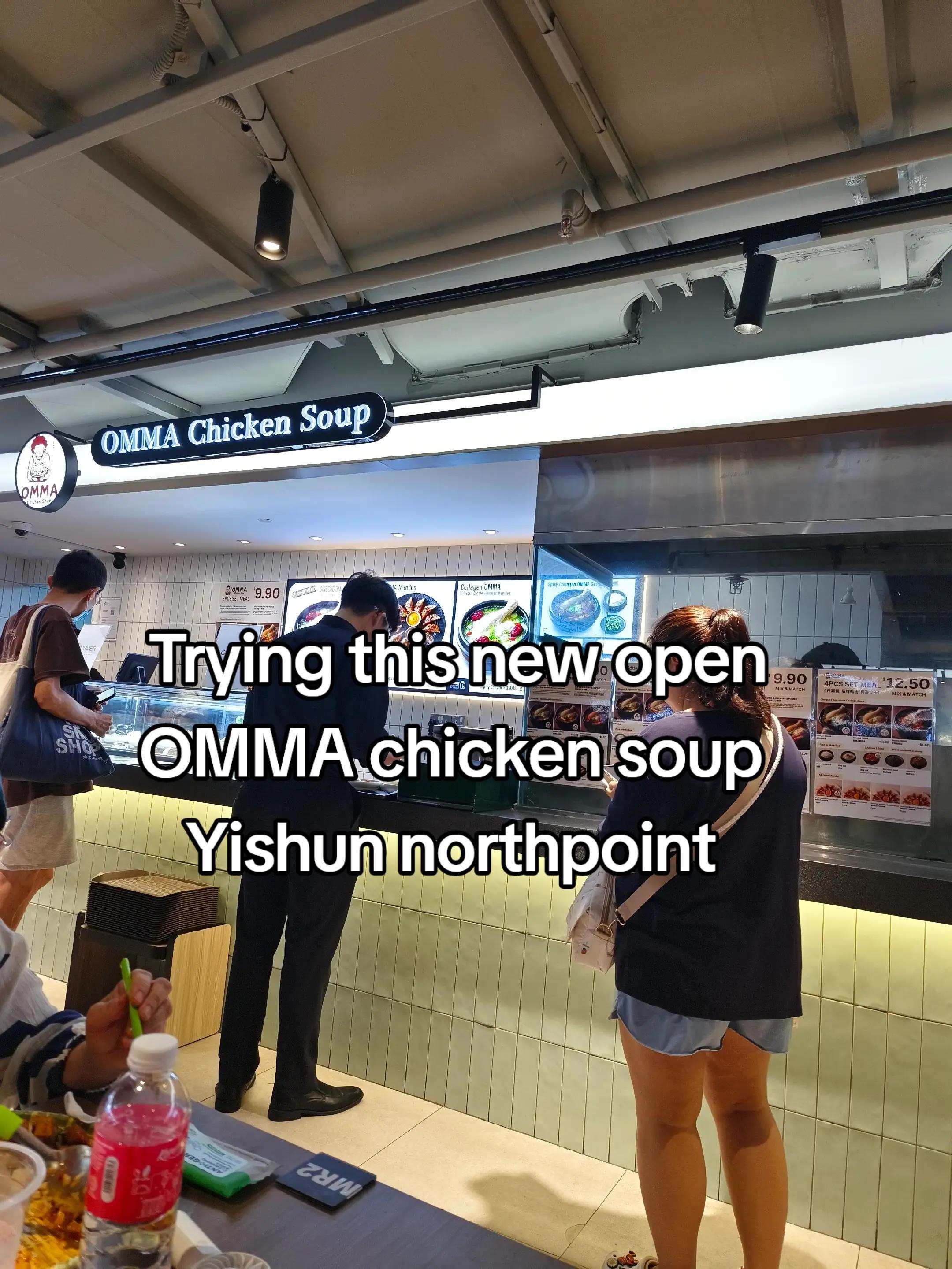 Trying this new open #OMMAchickensoup #yishun #sgtiktok 

👍#collagenchickensoup 
But didn't know it got kimchi With meal..I still have kimchi as side dish..
Shld have other side dish like Japchae. 

